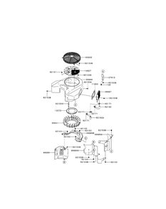 Kawasaki Fx850-S11 Cooling Equipment Diagram and Parts List for S6031-KW 53DI8DU6050-31HP Cub Cadet Lawn Tractor